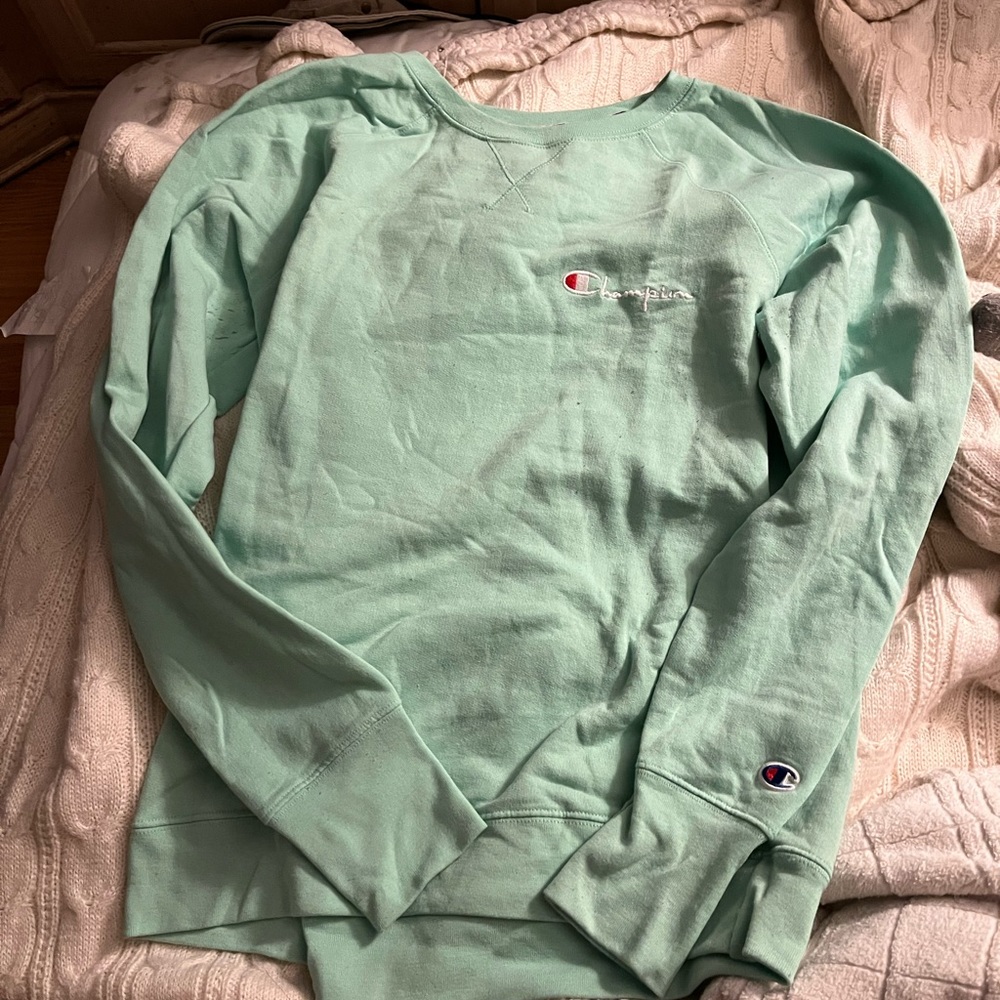 Champion Mint green sweatshirt in the size large